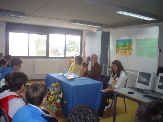 Manuel López Gallego en el IES Quintana de la Serena